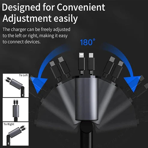 VoltPro | 4-in-1 Retractable Car Charger