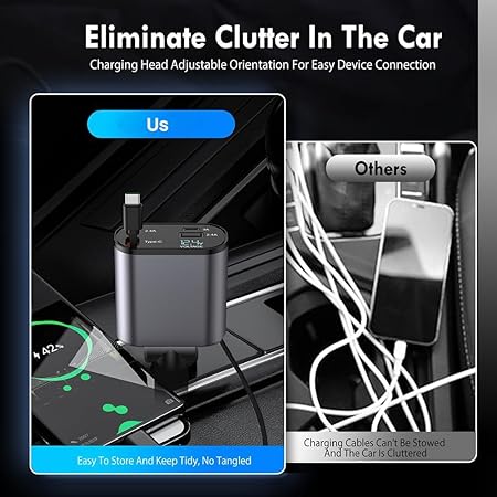 VoltPro | 4-in-1 Retractable Car Charger