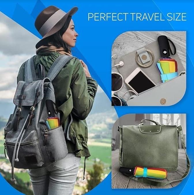 Windproof Rainbow Umberalla Large -3 Fold with Auto Open (Pack Of 1)