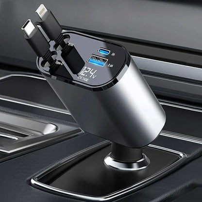 VoltPro | 4-in-1 Retractable Car Charger