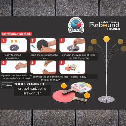 Pingo | Table Tennis Trainer  Rebound Rackets  and Balls Set 🏓