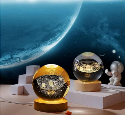 3D Galaxy Crystal Ball Night Lamp